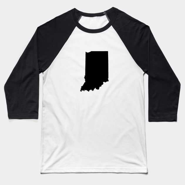 Indiana Black Baseball T-Shirt by AdventureFinder